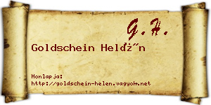 Goldschein Helén névjegykártya